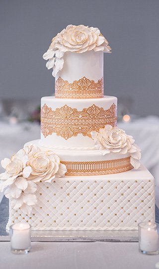 The Brookside Banquets Wedding Cake